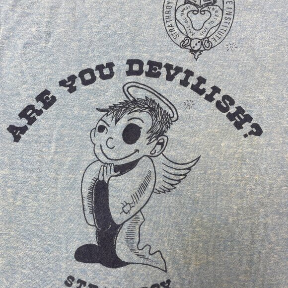 L Vintage single stitch are you devilish T - Picture 3 of 6
